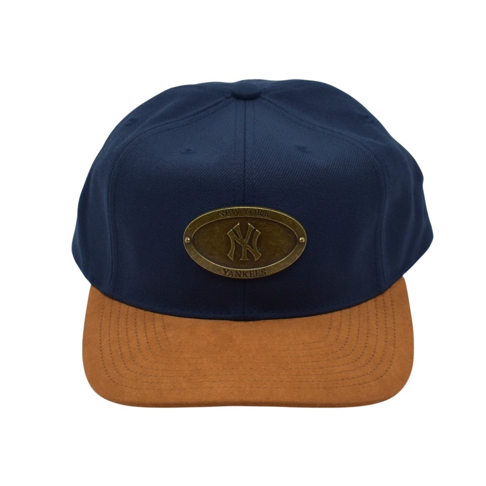 Mitchell & Ness New York Yankees MLB Metal Retro Snapback Hat Cap Navy Tan NWT